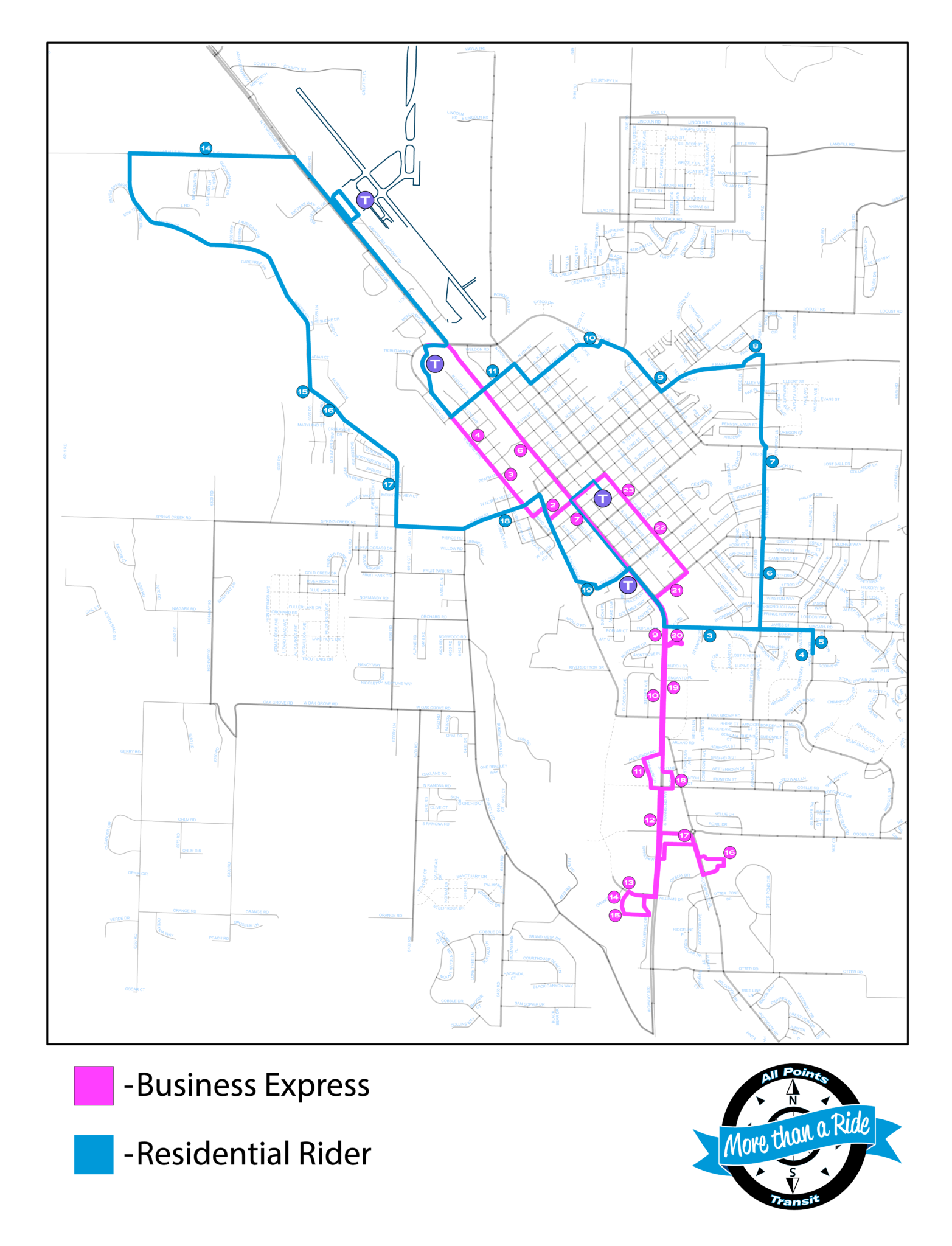 New Routes Map Only Starting January 15, 2024 All Points Transit